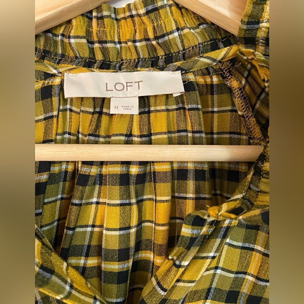 LOFT button up plaid pattern - Picture 3 of 3